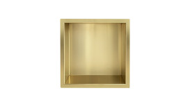 Inbouwnis 30x30x7cm geborsteld messing 33.2191