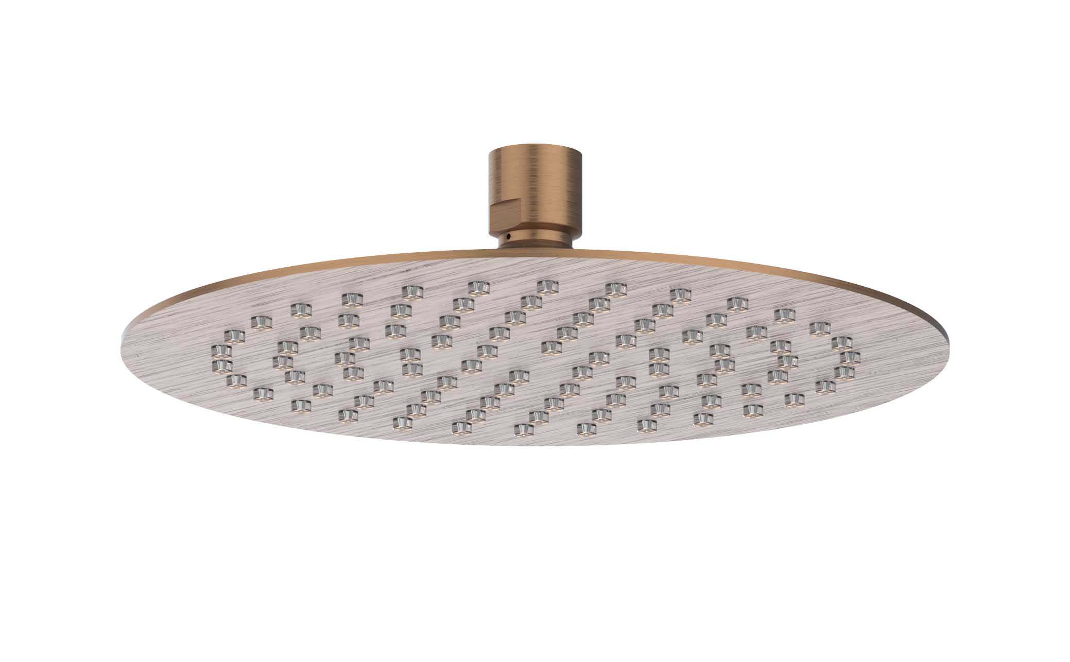 IVY Toebehoren Hoofddouche slim 20cm antikalk nozzels Eco-air 6900505 gebr. mat koper PVD