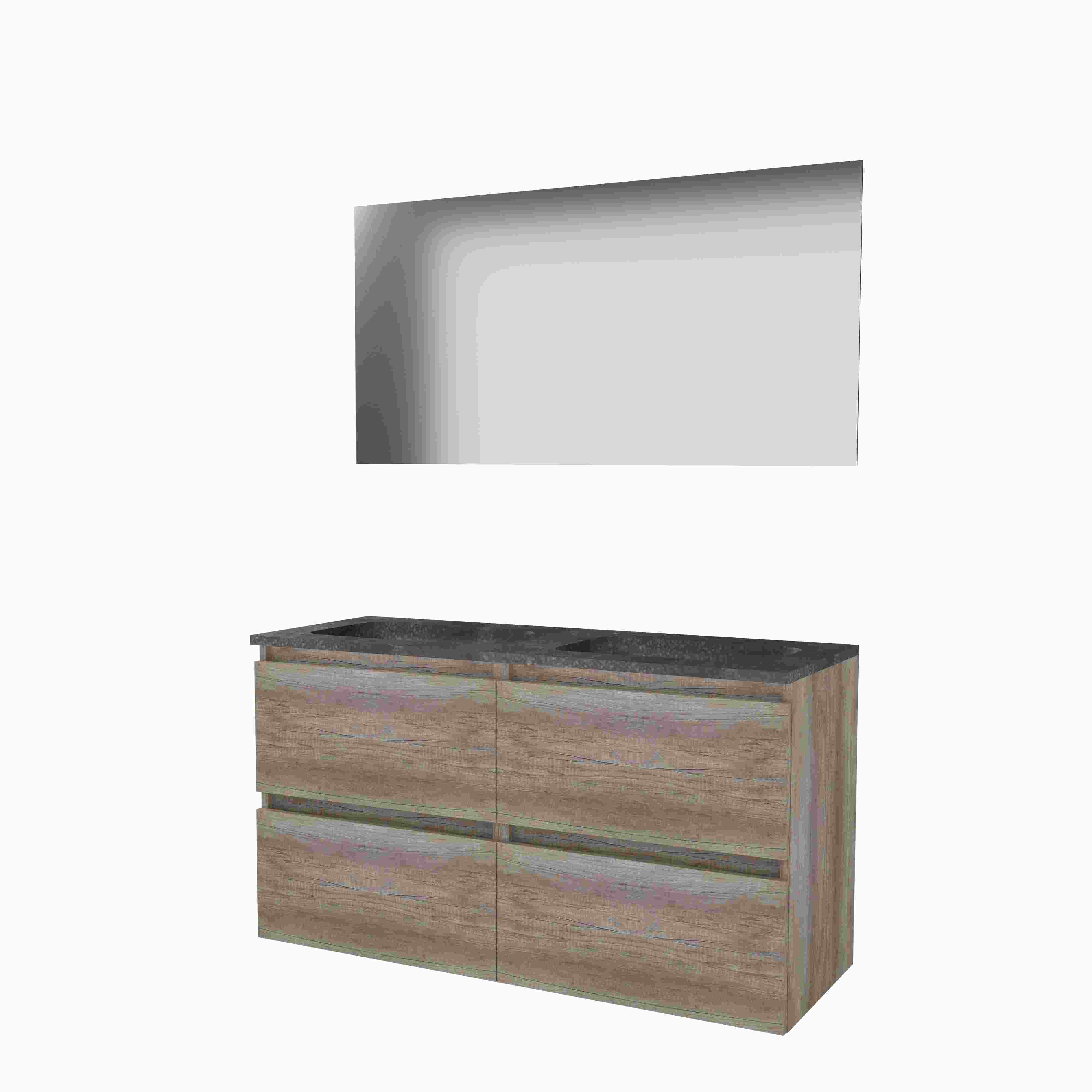 Basic Ultimate 46 onderk. GL incl. 4 la + hardst. wast. z. krgt. incl. spg. m. LED ind. o+b B1200xD460 Scotch Oak / 1813116