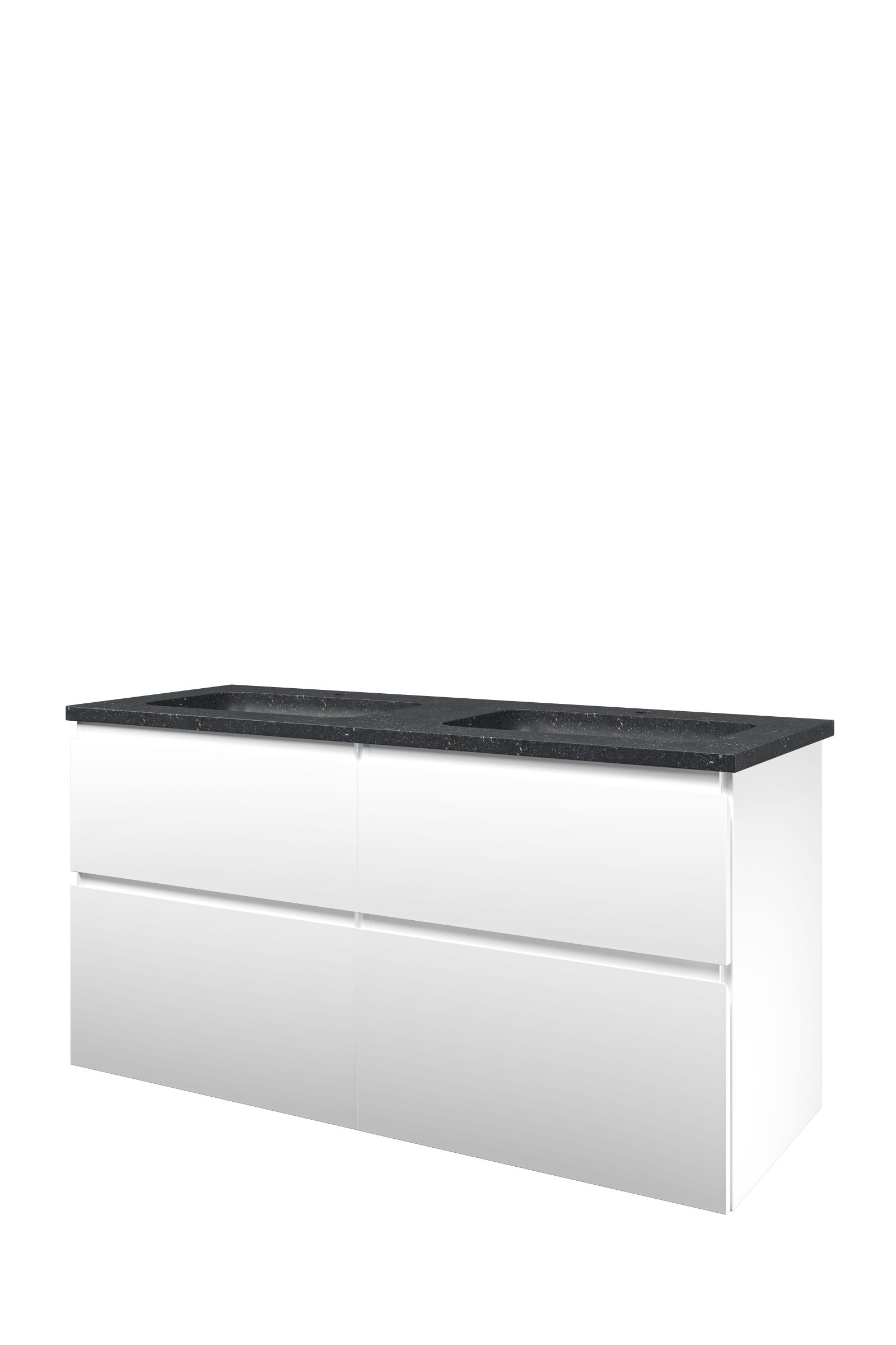 Proline set hardsteen Elegant wast. met 2 krgt. en onderk. 4 laden a-sym. 1815895 Mat wit/Blue stone H625xB1200xD460