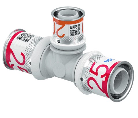 Uponor Composiet pers verloop T stuk 25x20x25 1039957