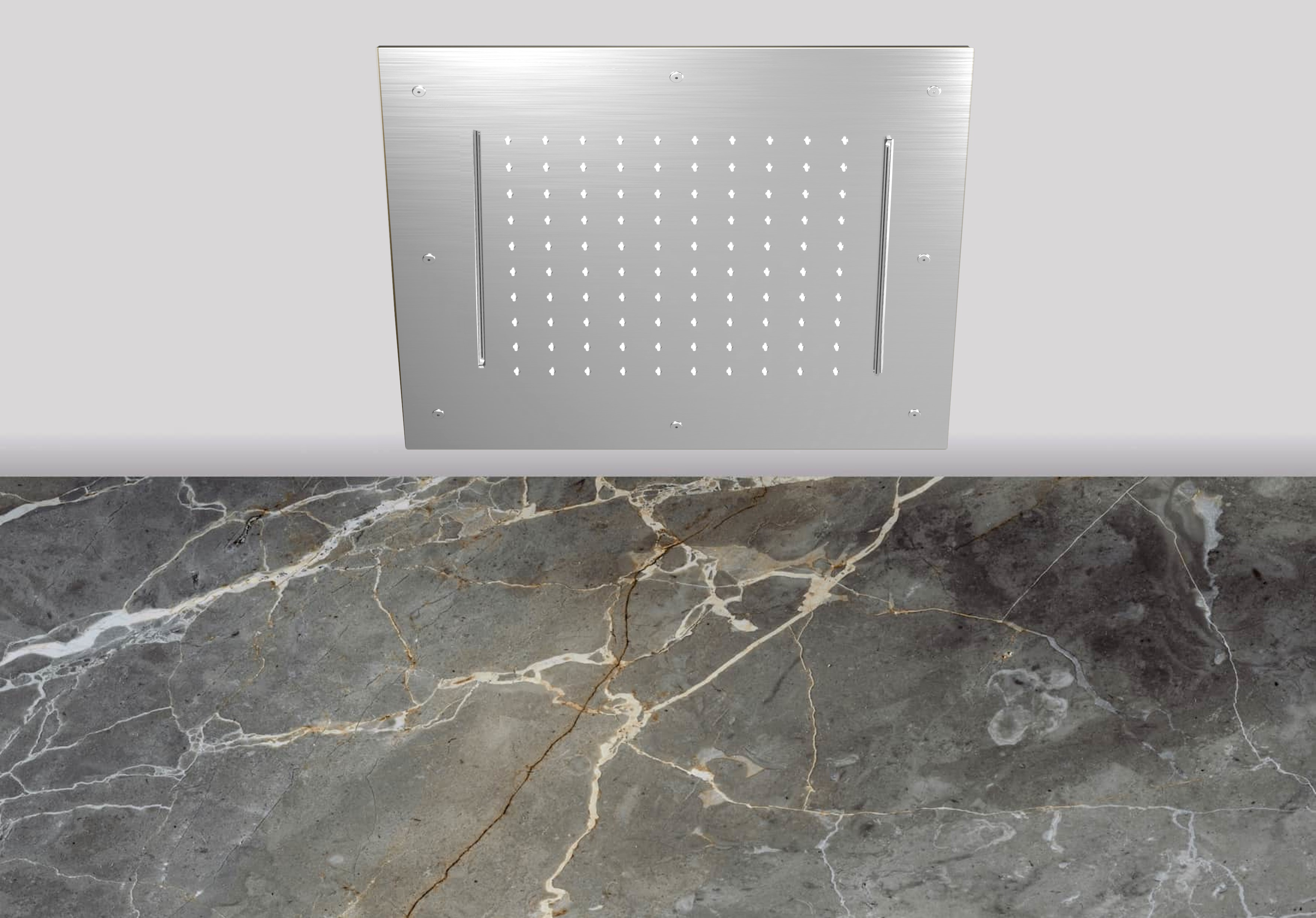 Lagoo Nesso Hoofddouche Showerlicious 500 x 500 m. regen 2 cascades N8234CH Chrome