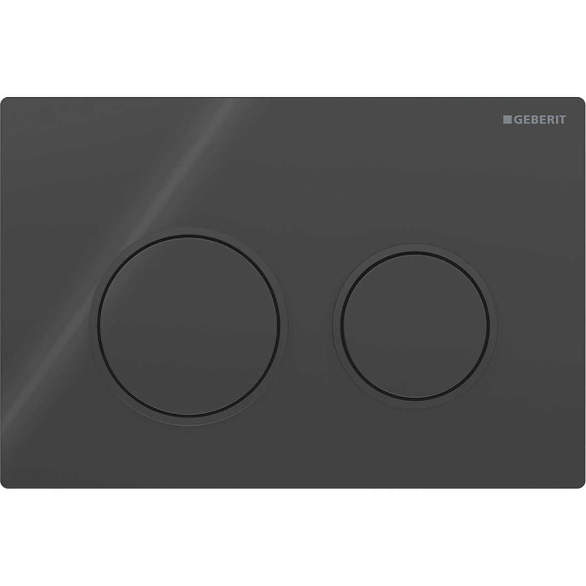 Geberit Omega20 bedieningsplaat 2- toets round zwart - matzwart - zwart 115.085.DW.1
