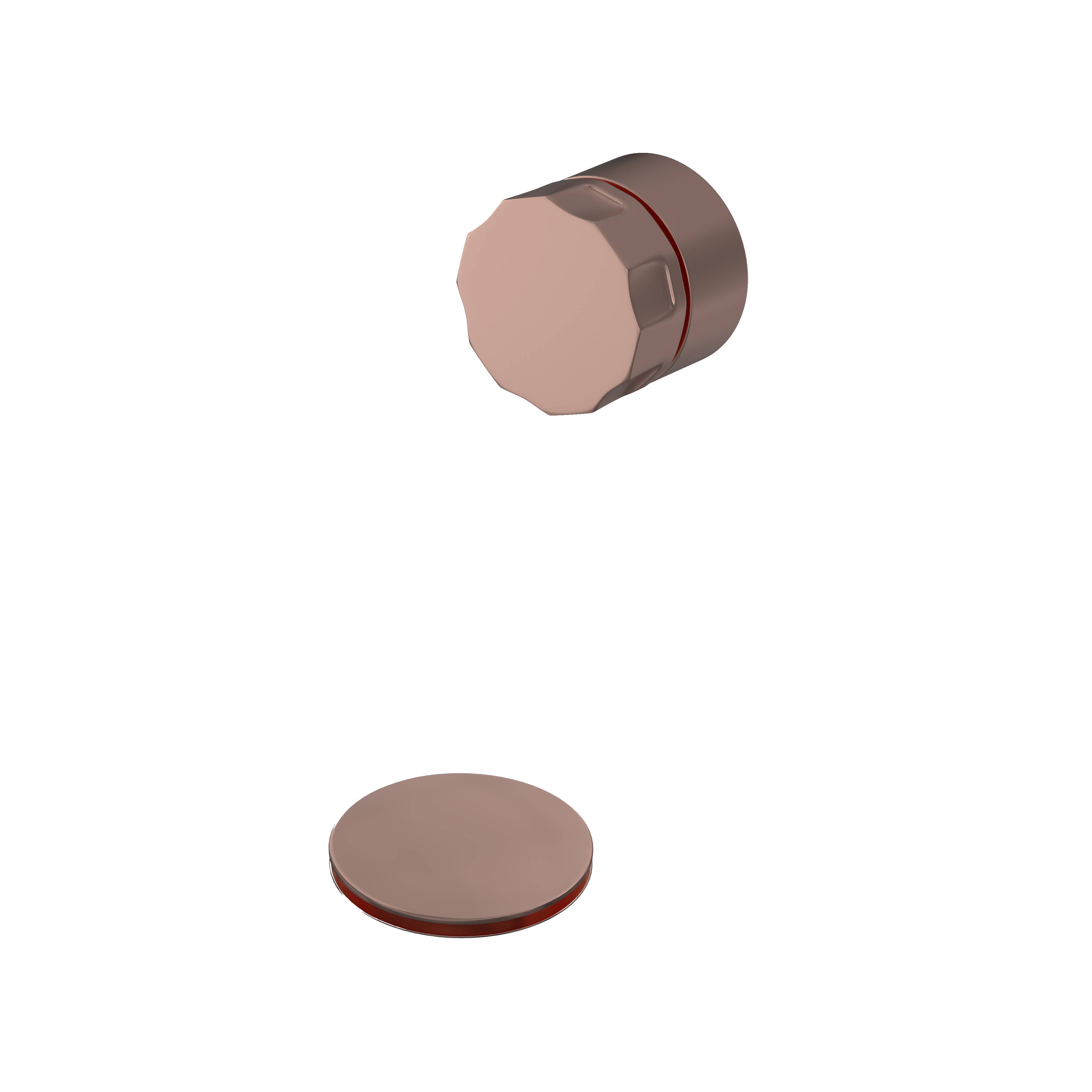 Hotbath Pal badoverloop/vulcomb inkortbaar P033BCP Geborsteld Koper PVD