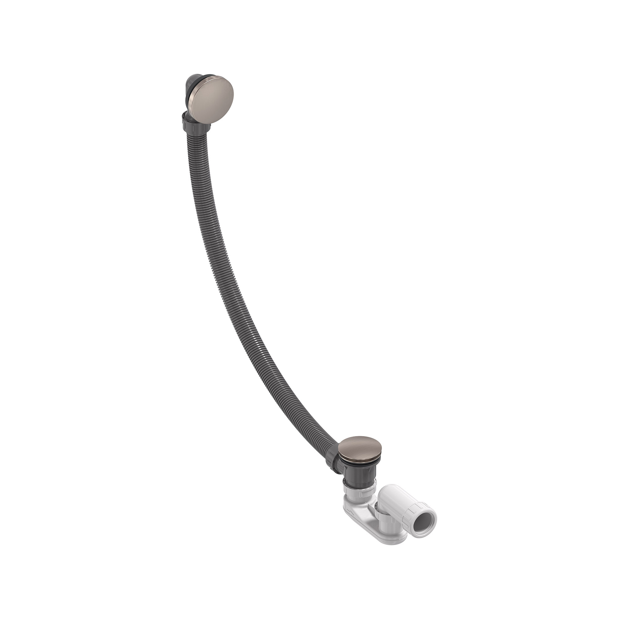 MAY Badoverloopset incl. sifon 6802153 Geborsteld nickel PVD