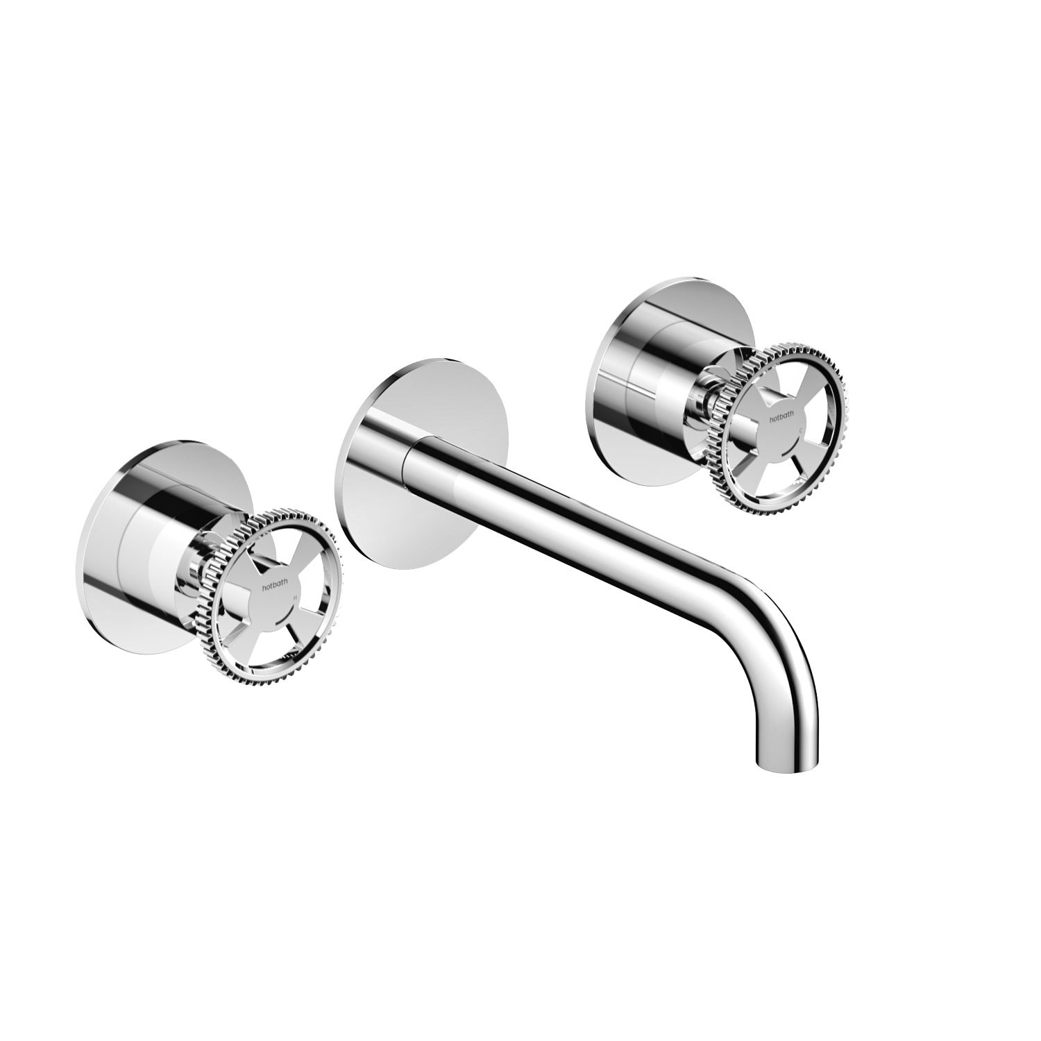 Hotbath Cobber Work inbouw wastafelmengkr. m. 18cm uitl. CW005TEXT18CR Chroom