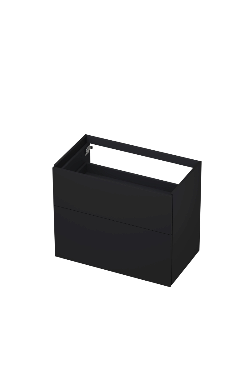 INK onderk. 2 laden push to open 65cm gelakt 1259006 Mat zwart H650xB800xD450