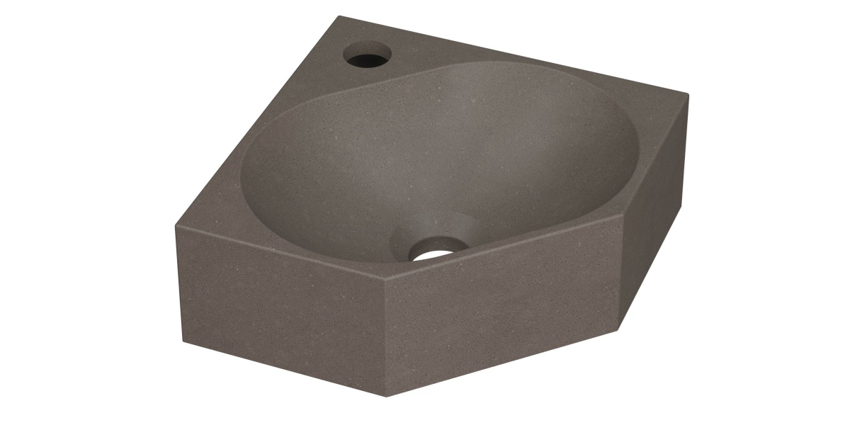 INK Matrix Hoekfontein quartz m. 1 krgt. H100xB270xD270 Quartz beton / 3404344