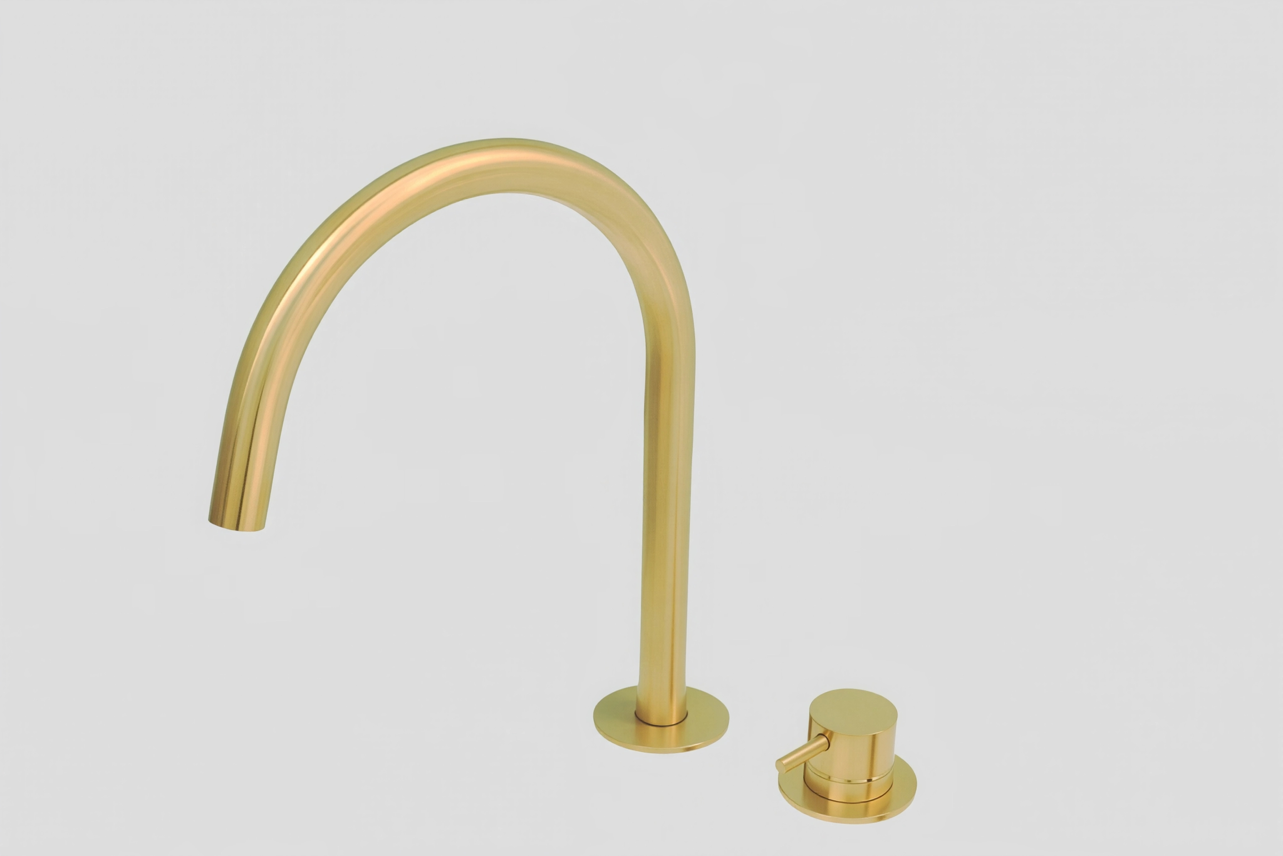 Lagoo Garda Wastafelmengkraan 2-gats m. draaibare uitloop medium G1230BB Brushed Brass PVD