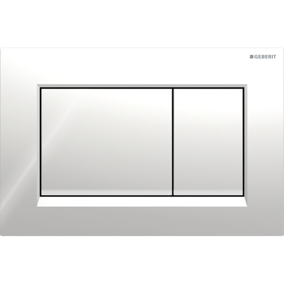 Geberit Sigma20 bedieningsplaat 2- toets square chroom - matchroom - chroom 115.883.KH.1