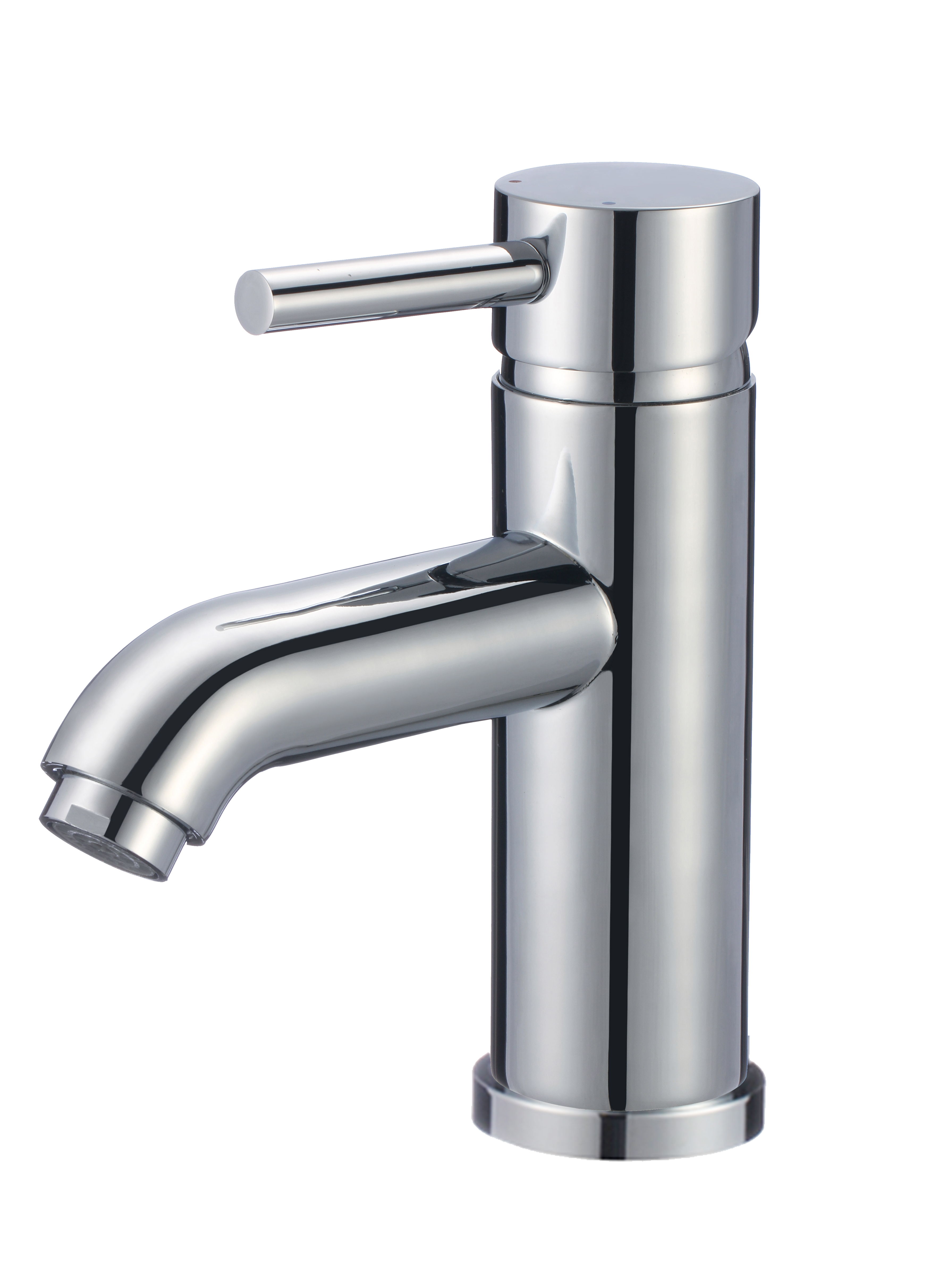 Flow Milano eenhandel wastafelmengkraan gladde body Chroom