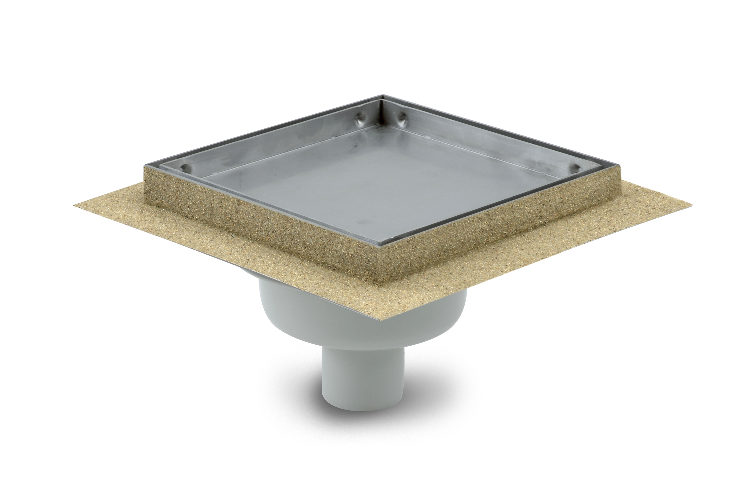 Aquaberg ABS put m/RVS deksel onder uitlaat 431530 30x30cm