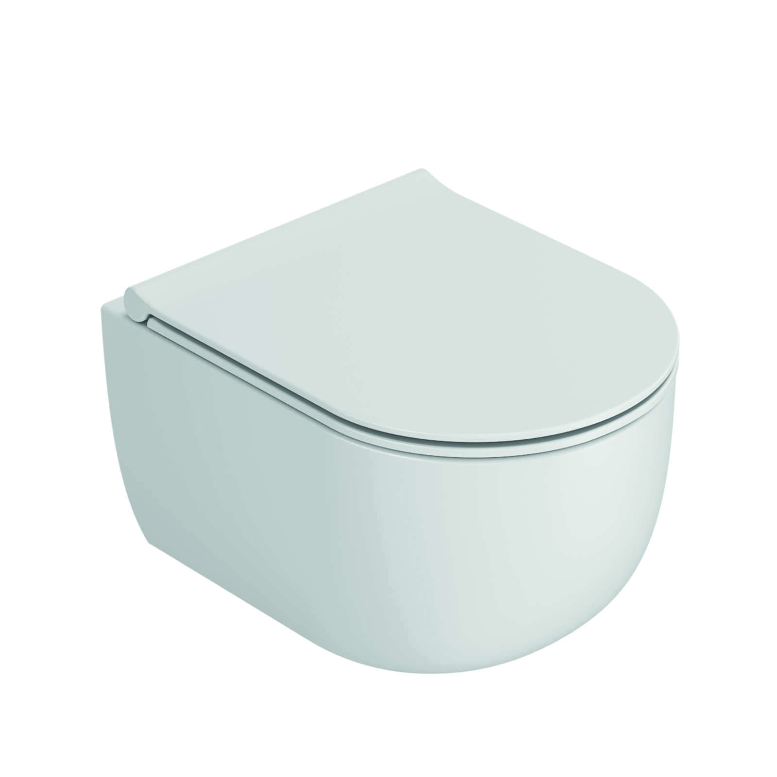 Futuro Flush wandcloset verkort 46x34cm rimless + softclose toiletzitting Mat wit