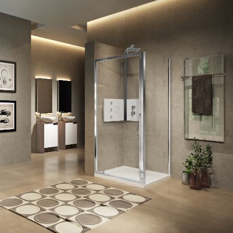 Novellini LUNES 2.0 G 90 verst.90-96 matchroom helder glas