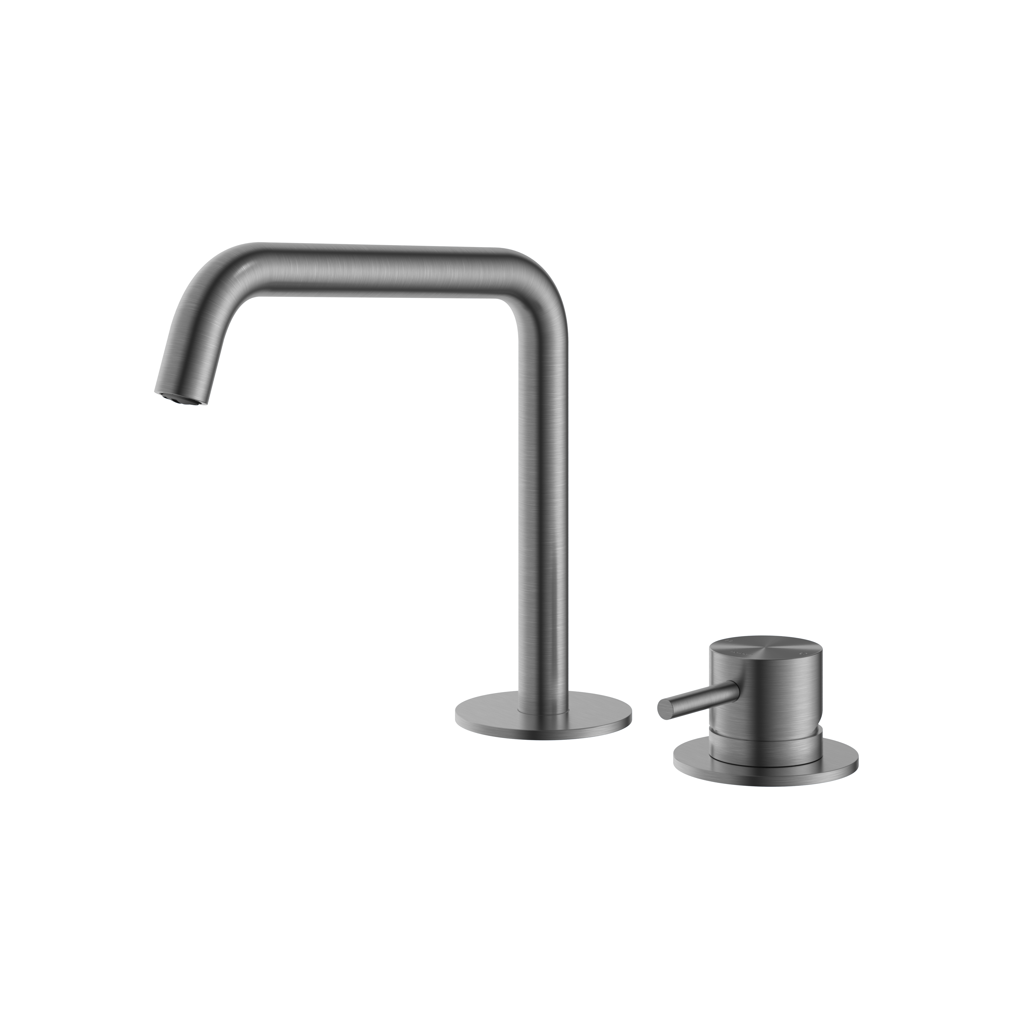 Hotbath Archie wastafelmengkraan 2 gats zonder waste AR023BGP Geborsteld Gunmetal PVD