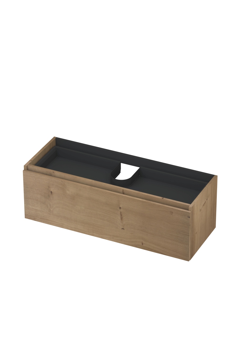 INK Fineer onderkast 1L m. binnenla gr.loos houten keerlijst fineer 1221352 Ash grey H400xB1200xD450