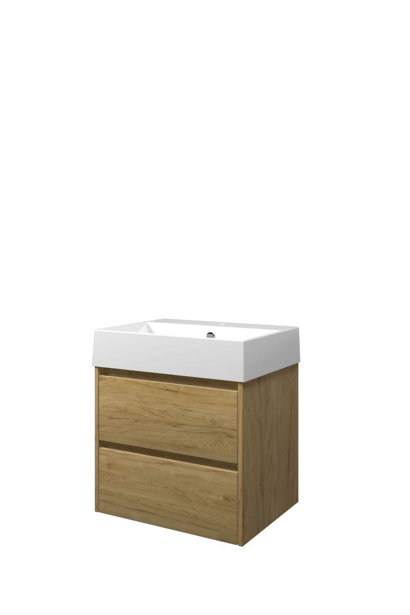 Proline set porselein Loft wast. met 1 krgt. en onderk. sym. 1815412 Ideal oak/Glans wit H620xB600xD460