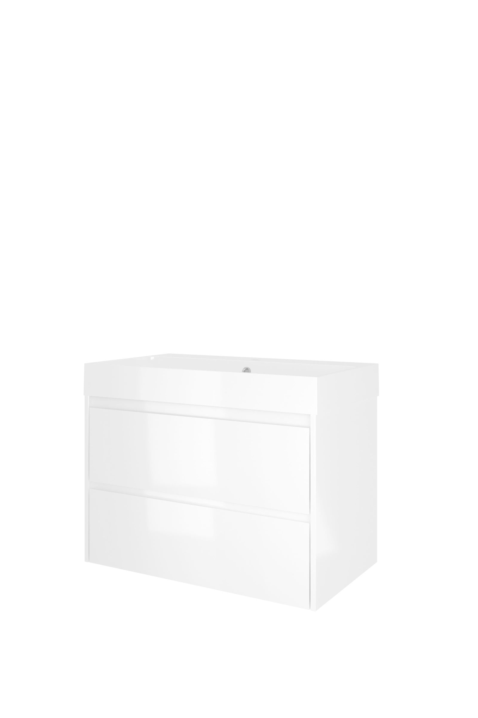Proline set polystone Loft wast. met 1 krgt. en onderk. sym. 1816854 Glans wit/Glans wit H620xB800xD460