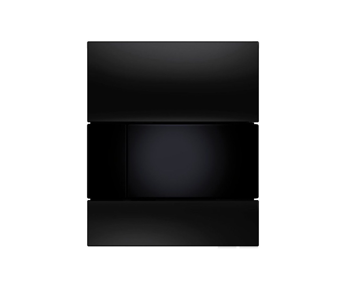 TECEsquare urinoir bedieningsplaat 9242809  -  Glas zwart toets zwart