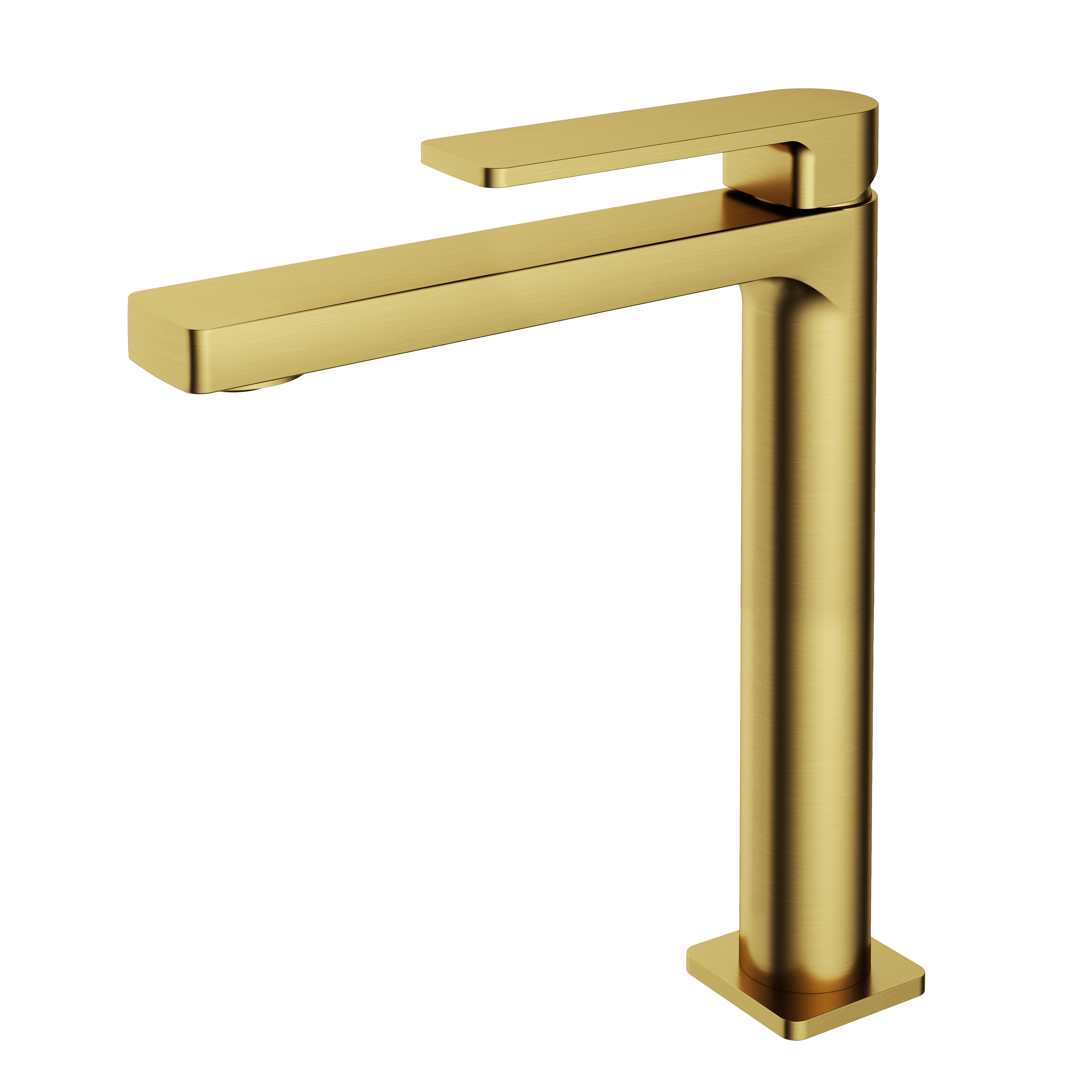 Hotbath Gal verhoogde wastafelmengkr. z. waste GL003HBBP Geborsteld Messing PVD