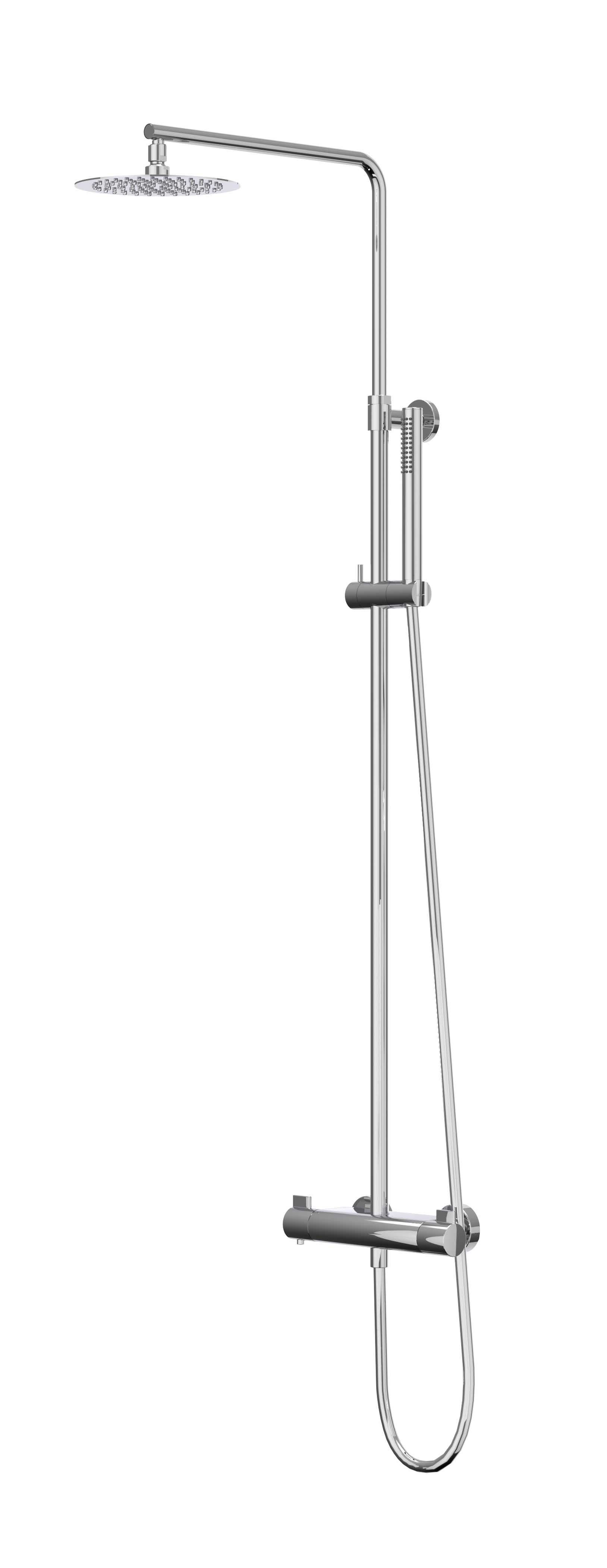 IVY Pact Doucheset opbouw set R20cm sl en satin spray handd CSP1CRCA Chroom