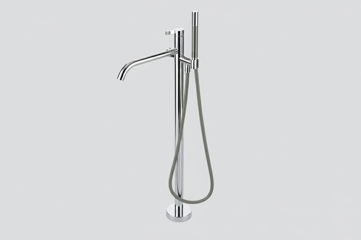 Lagoo Como Vrijstaande badmengkraan afbouwdeel m. mixer en handdouche staaf CM3204CH Chrome