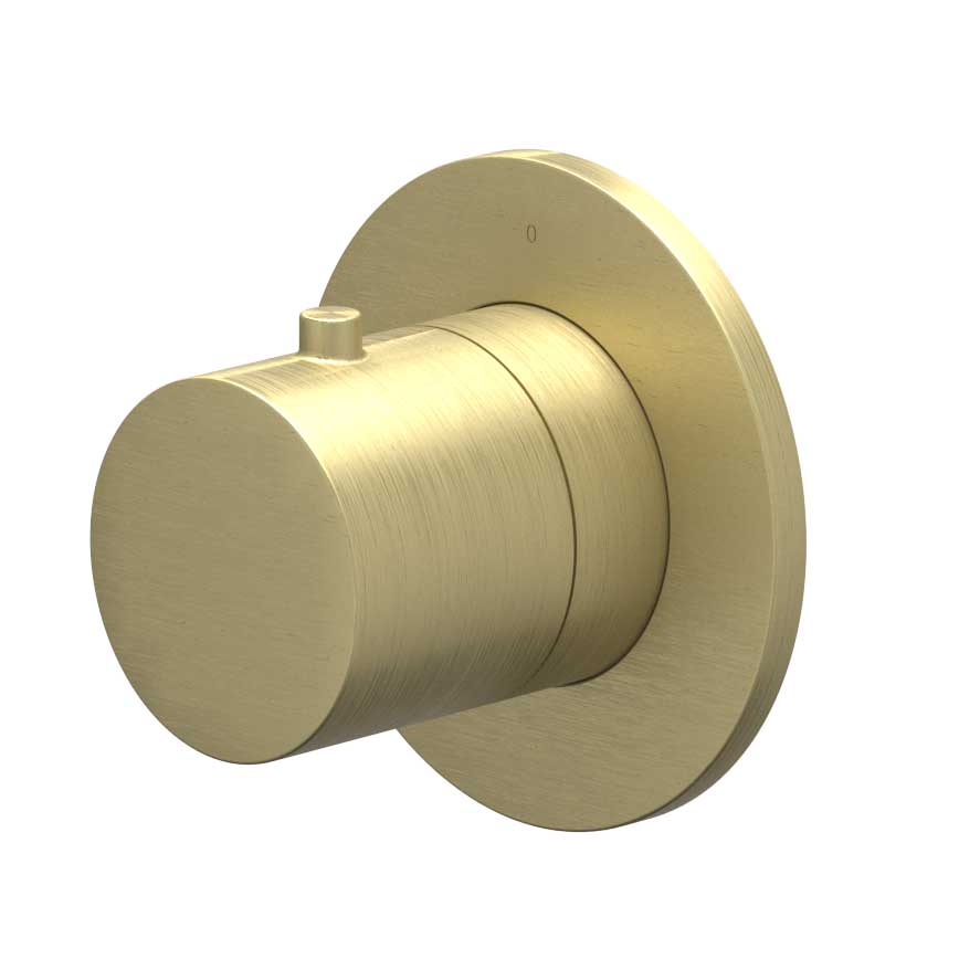 IVY Bond Afbouwdeel flow-through stopkraan symmetry met rond rozet 6202604 gebr. mat goud PVD