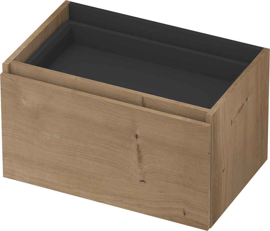 INK Fineer onderkast 1L m. binnenla gr.loos houten keerlijst fineer z. uitsparing 1221312Z Ash grey H400xB700xD450