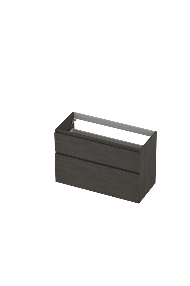 INK onderk. 2 la GL hout decor m. houten keerlijst a-symm. B1000xD450xH650 Oergrijs / 1257946