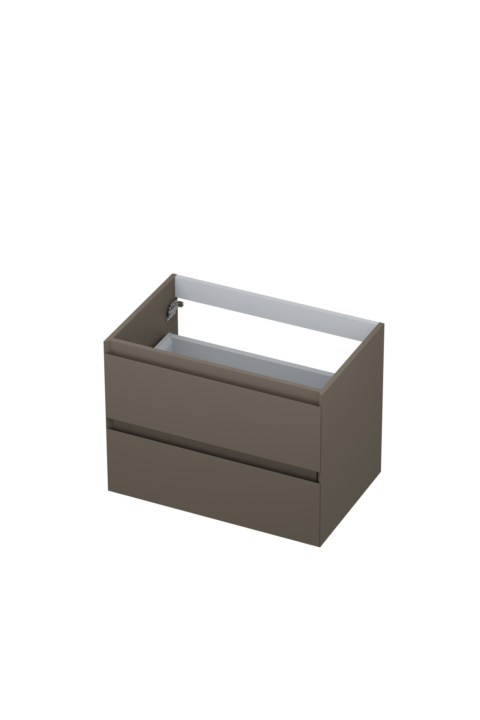 INK onderk. 2 laden greepl. gelakt 45gr 1240415 Mat taupe H520xB700xD450