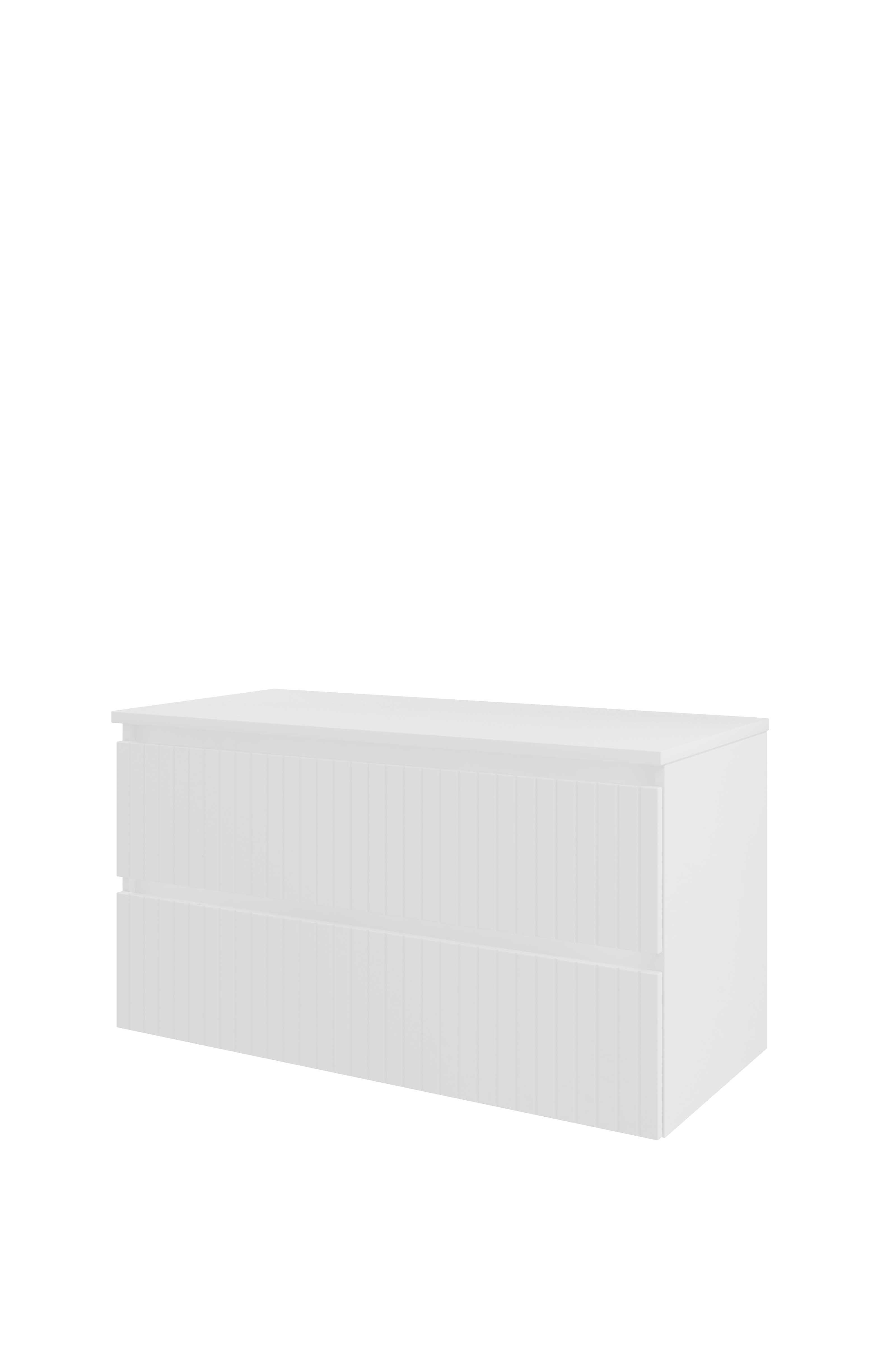 Proline Set Top afdekplaat en onderkast sym. gefr. 1818905 Mat wit 1000x460x552