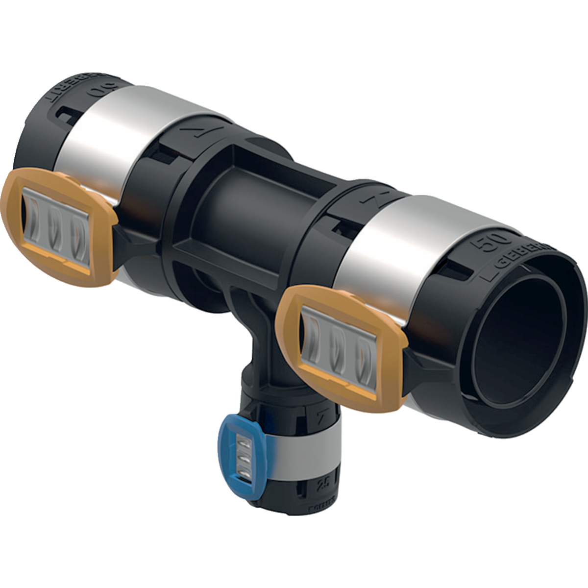 Geberit FlowFit verloop T-stuk PPSU 50-25-50 620.115.00.1