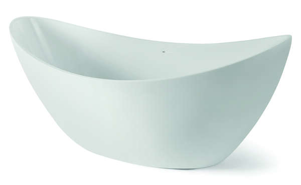 Luca Vrijstaand bad van acryl met overloop 180x80x77h LUPA1781 Glans wit