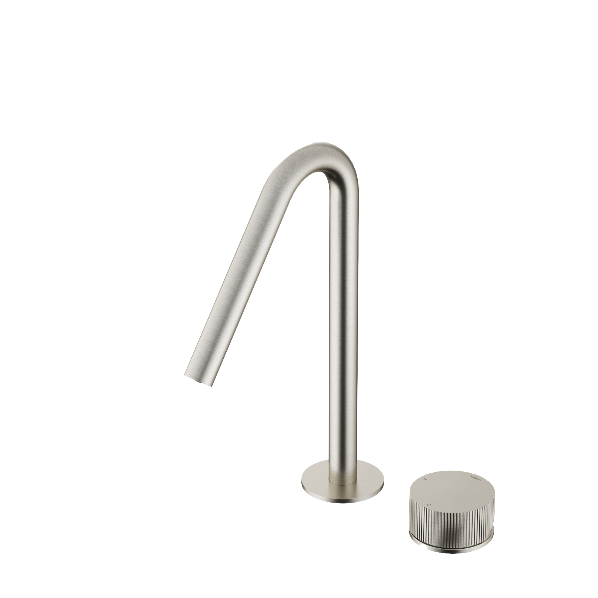 Hotbath GUY wastafelmengkraan 2 gats GY023RGN Geborsteld nikkel