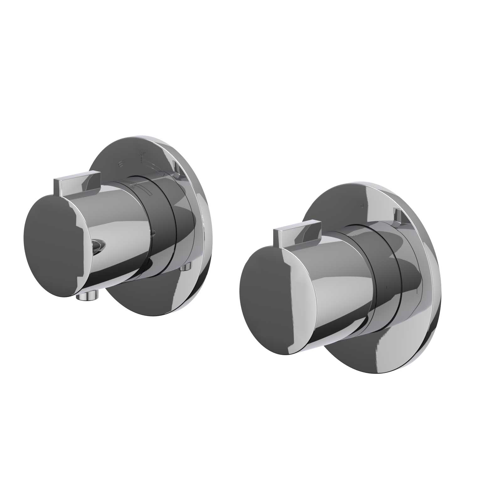 IVY Pact Afbouw inbouwtherm. m/2-weg stop-omstel symmetry 6202361 Chroom