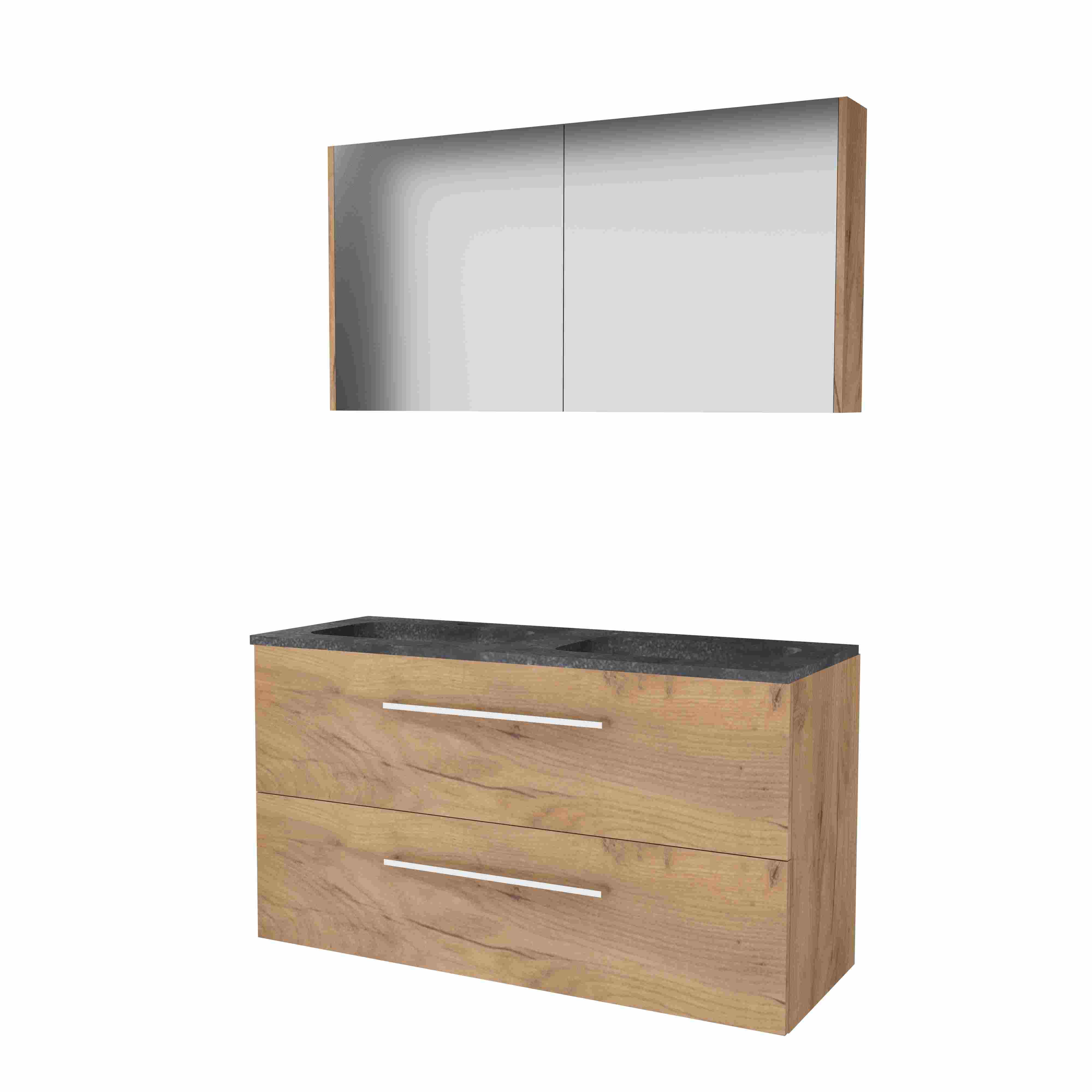 Basic Comfort 46 onderk. m. gr. incl. 2 la + hardst. wast. incl. 2 krgt. incl. sp.kast B1200xD460 Whisky Oak / 1813382