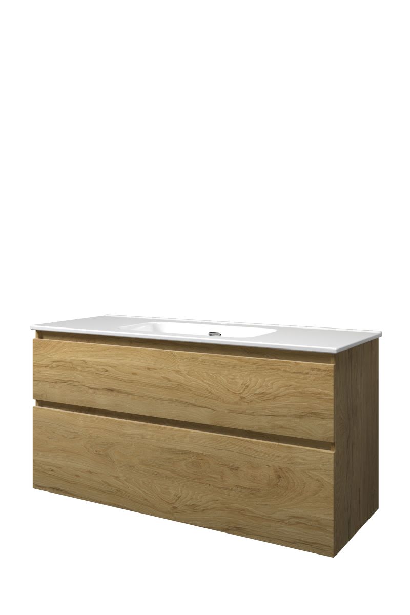 Proline enkel set porselein Elegant wast. enkel met 1 krgt. en onderk. a-sym. 1817382 Ideal oak/Glans wit H620xB1200xD460