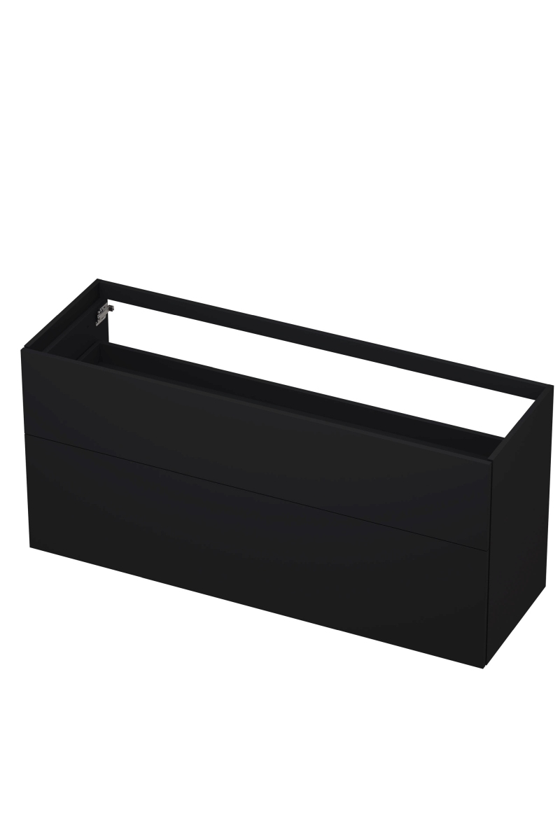 INK onderk. 2 laden push to open 65cm gelakt 1259306 Mat zwart H650xB1400xD450
