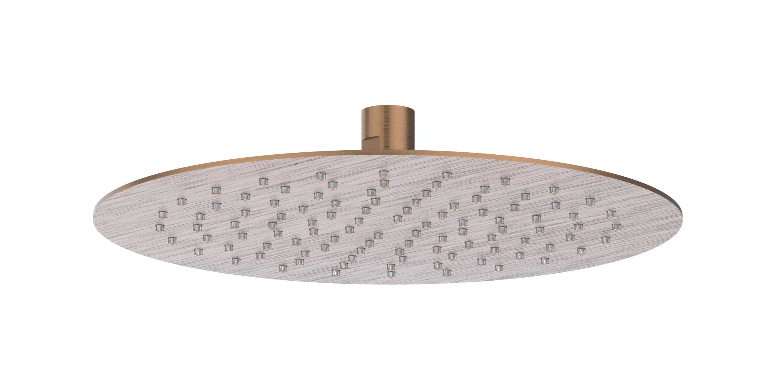 IVY Toebehoren Hoofddouche slim 25cm antikalk nozzels Eco-air 6900555 gebr. mat koper PVD