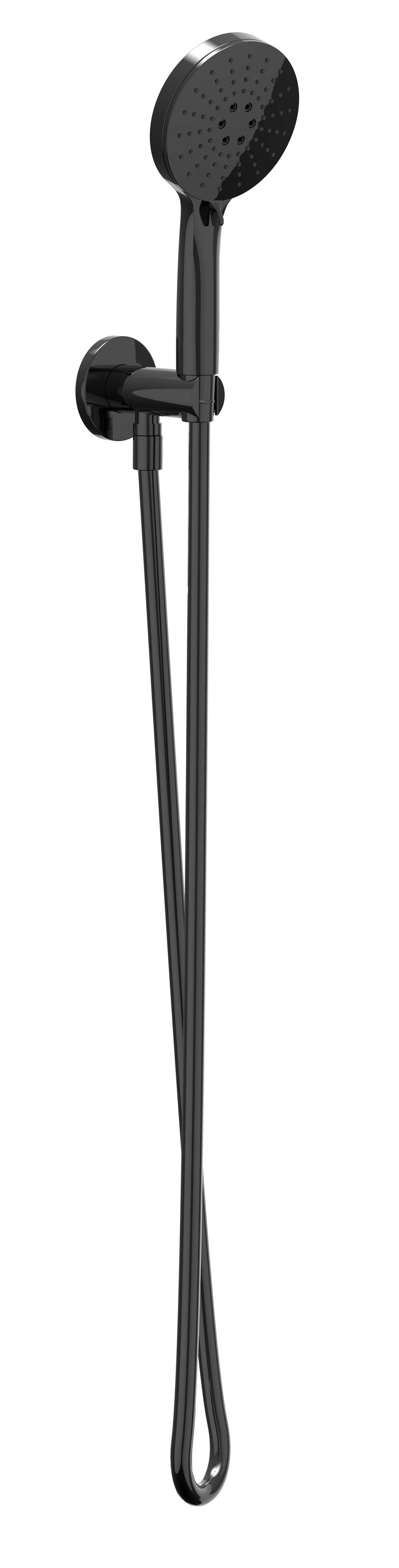 IVY glijstangset slang 150cm wandhouder m/uitlaat en 3-standen handd 6901147 Zwart chroom PVD