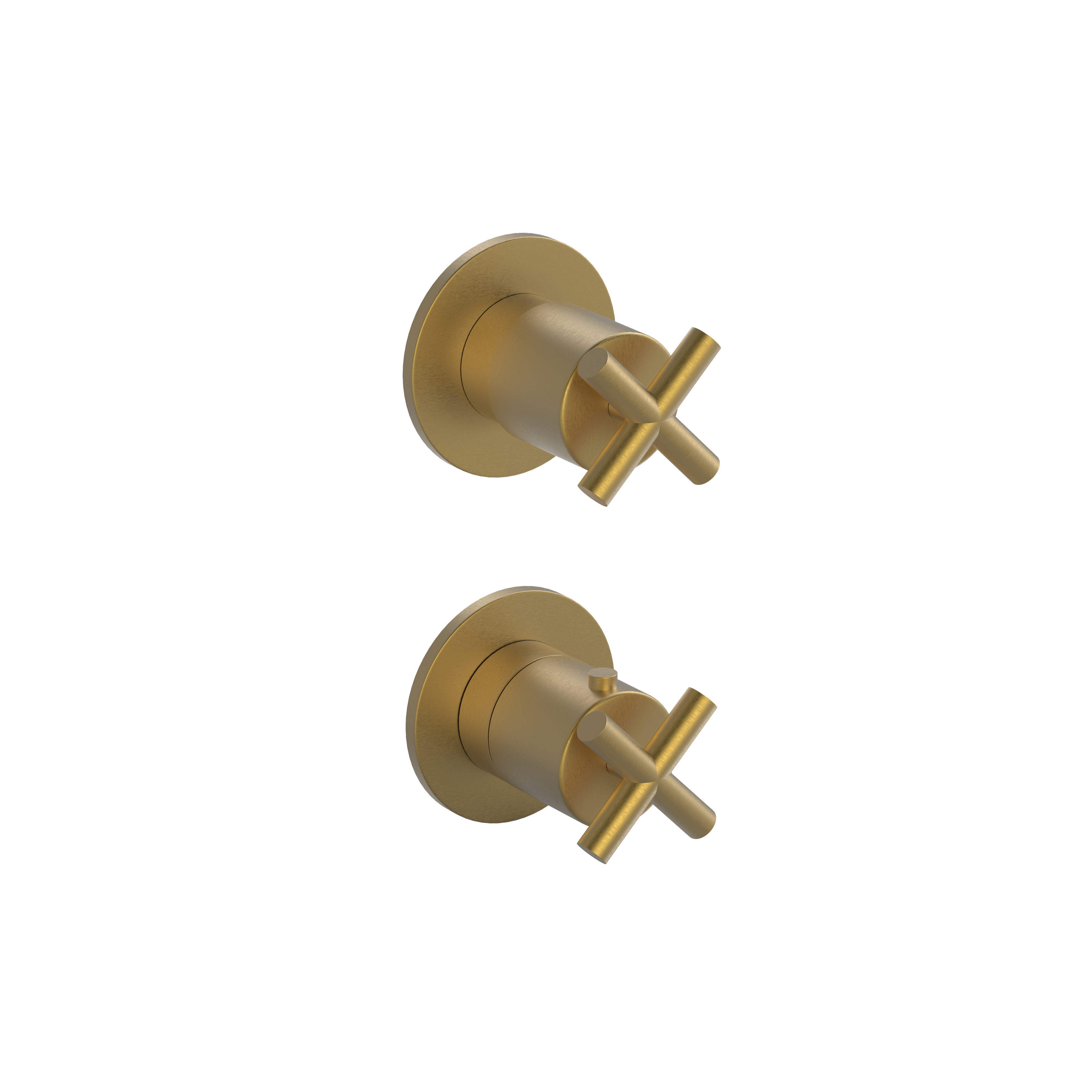 Hotbath CHAP afbouwdeel inbouw thermostaat met 2-weg C7009EXTBBP Geborsteld messing PVD