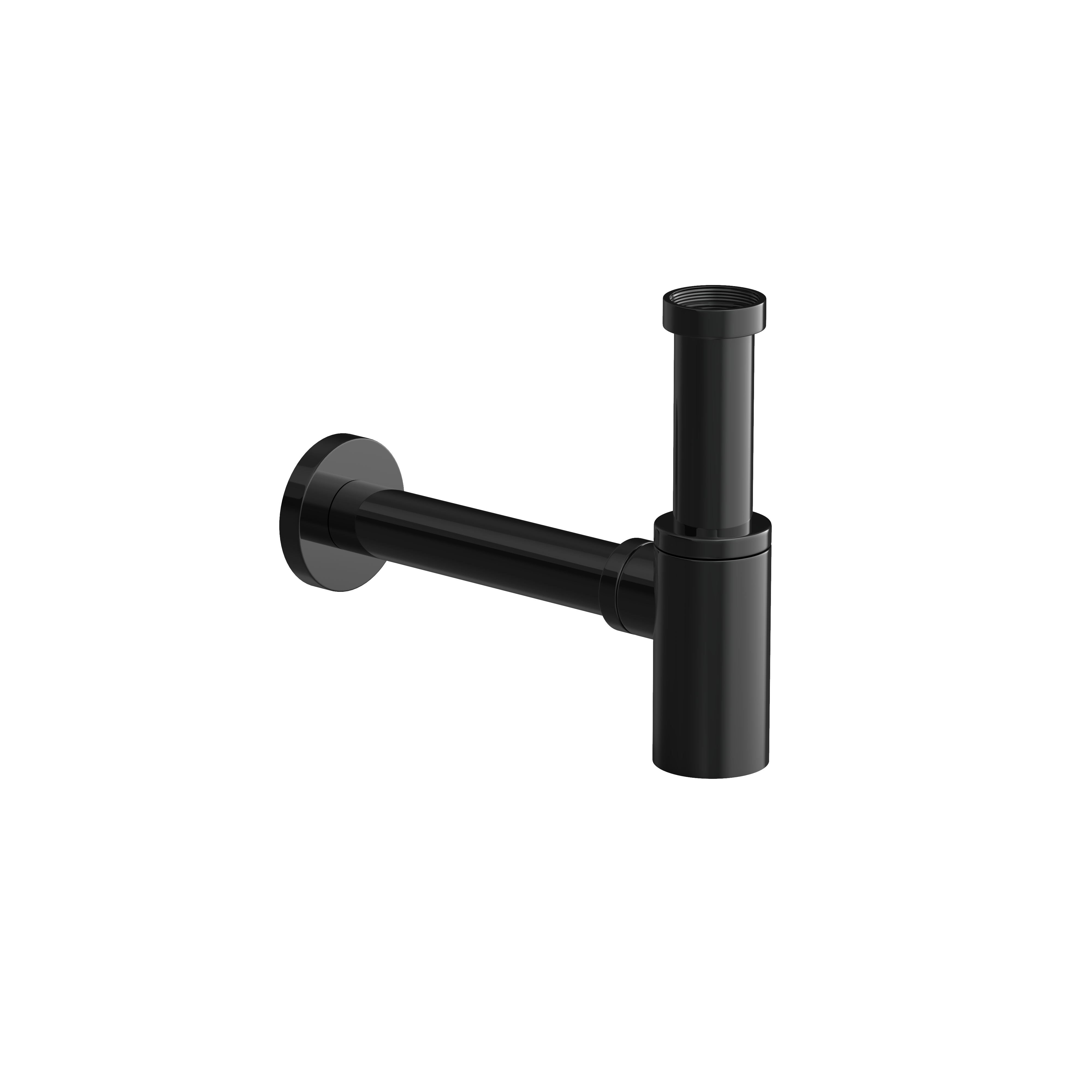 Hotbath Mate fontein sifon rond P034PBP Gepolijst zwart PVD