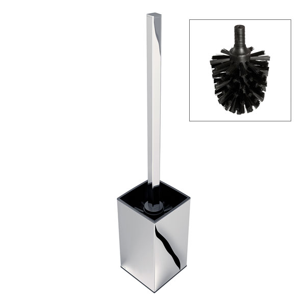 Geesa Toiletborstehouder met zwarte borstel. vrijstaand 915114-06