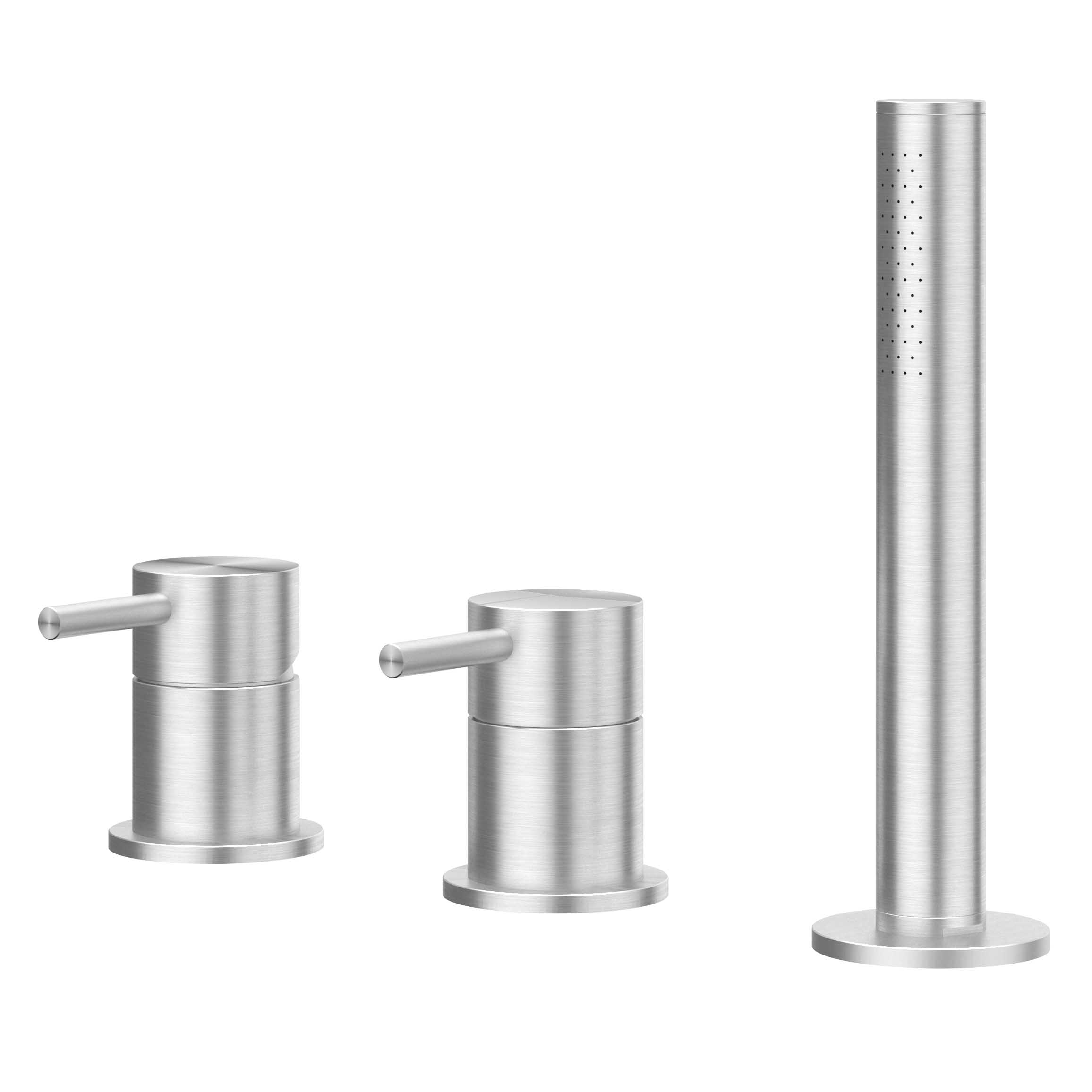 IVY Concord Badrandcombinatie 3-gats m/uittrekbare handd zonder uitloop 6301141 RVS316 gebr.