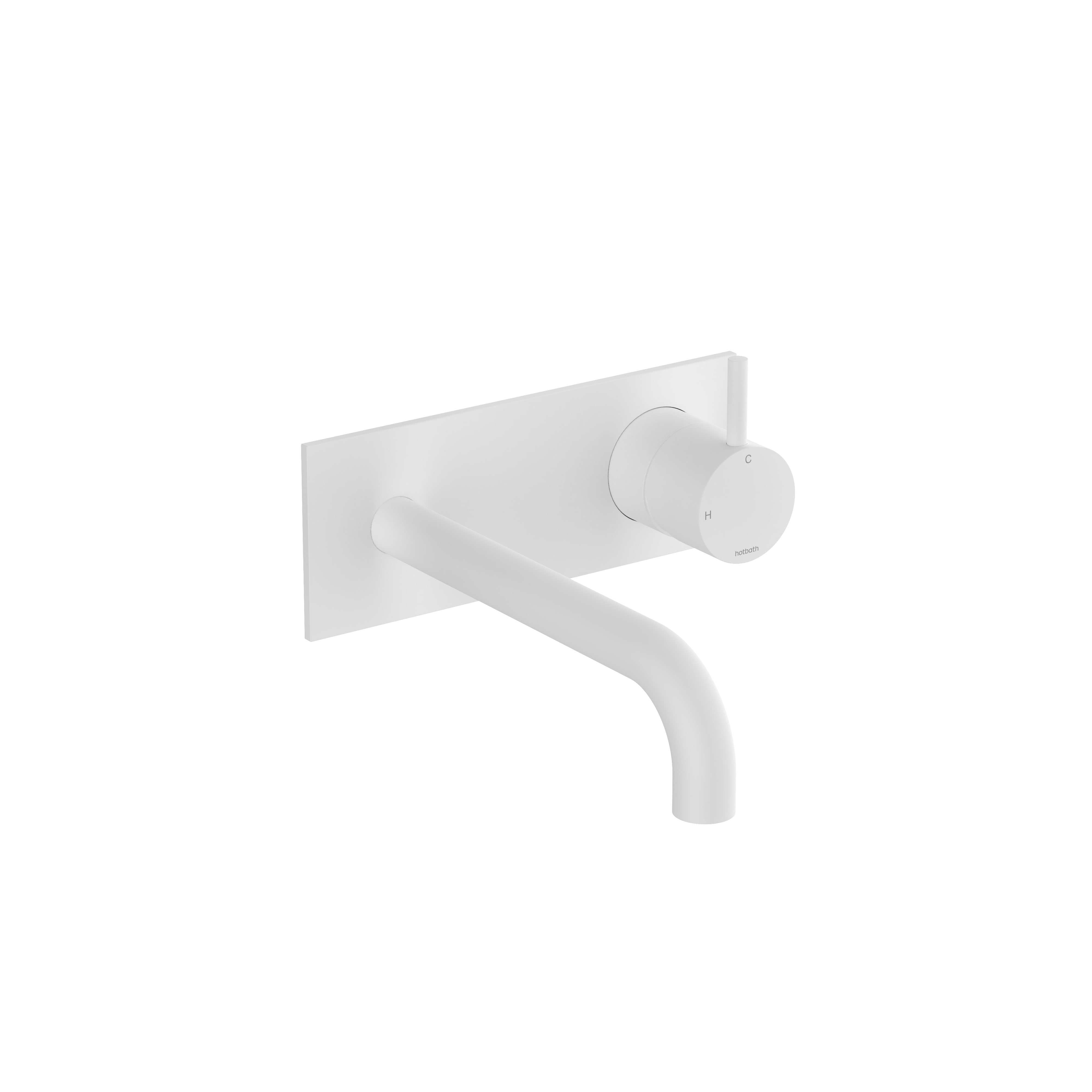 Hotbath Cobber afbouwdeel tbv inbouw wastafelkraan 18cm uitloop CB106EXT18WH Mat Wit