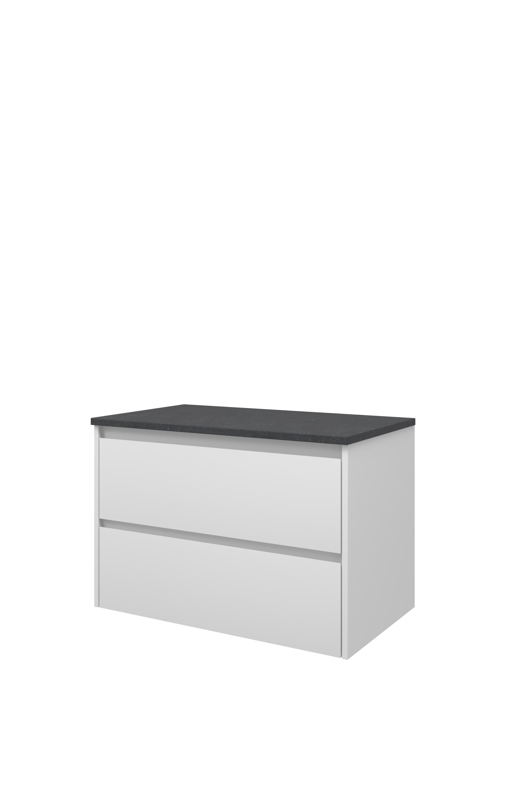 Proline Top afdekplaat hardsteen onderk. symm. H540xB800xD460 Mat wit/Blue stone / 1817885