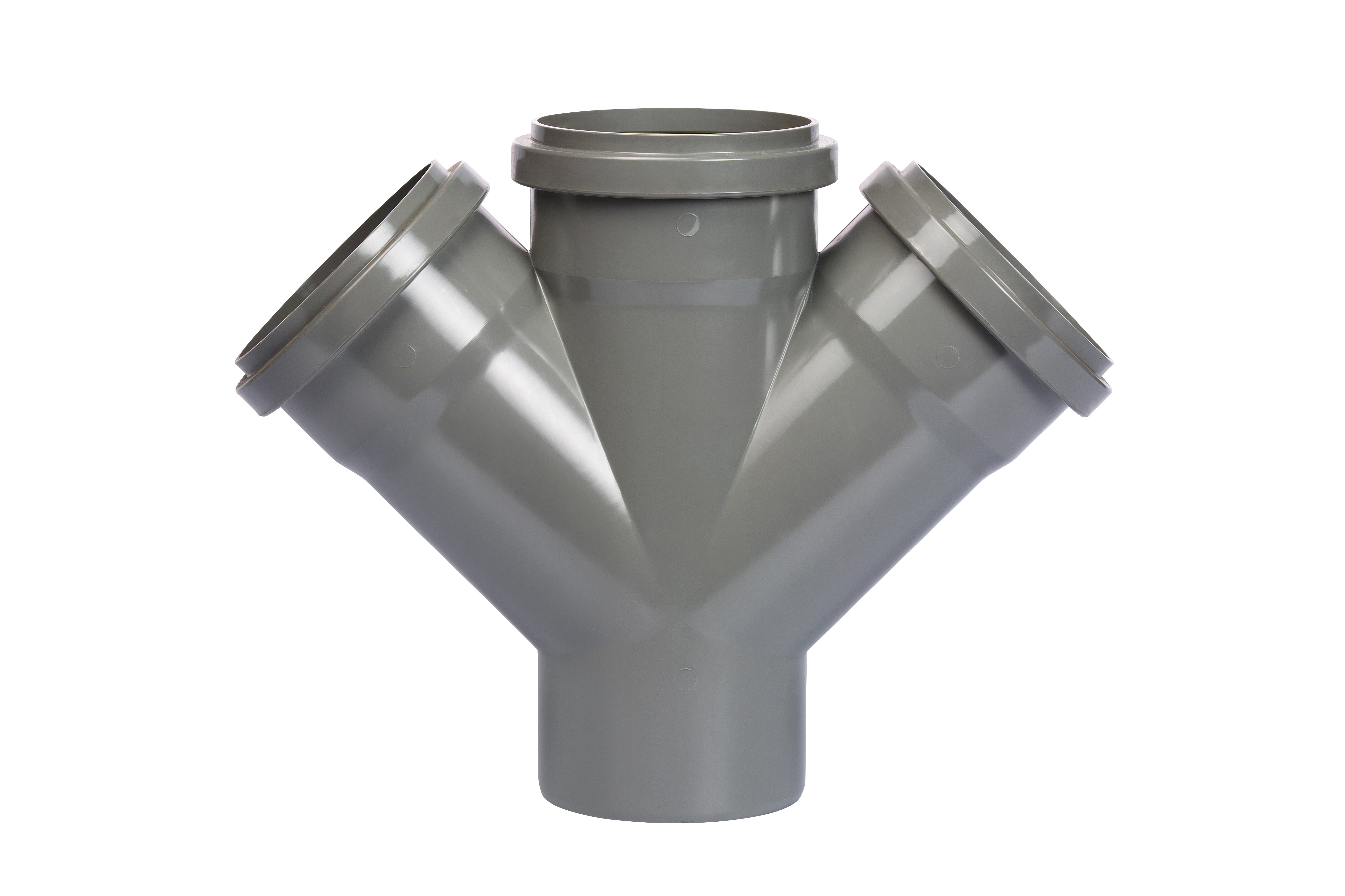 PVC manchet dubbel T stuk 110 45 graden 3xmof/spie 1195001720