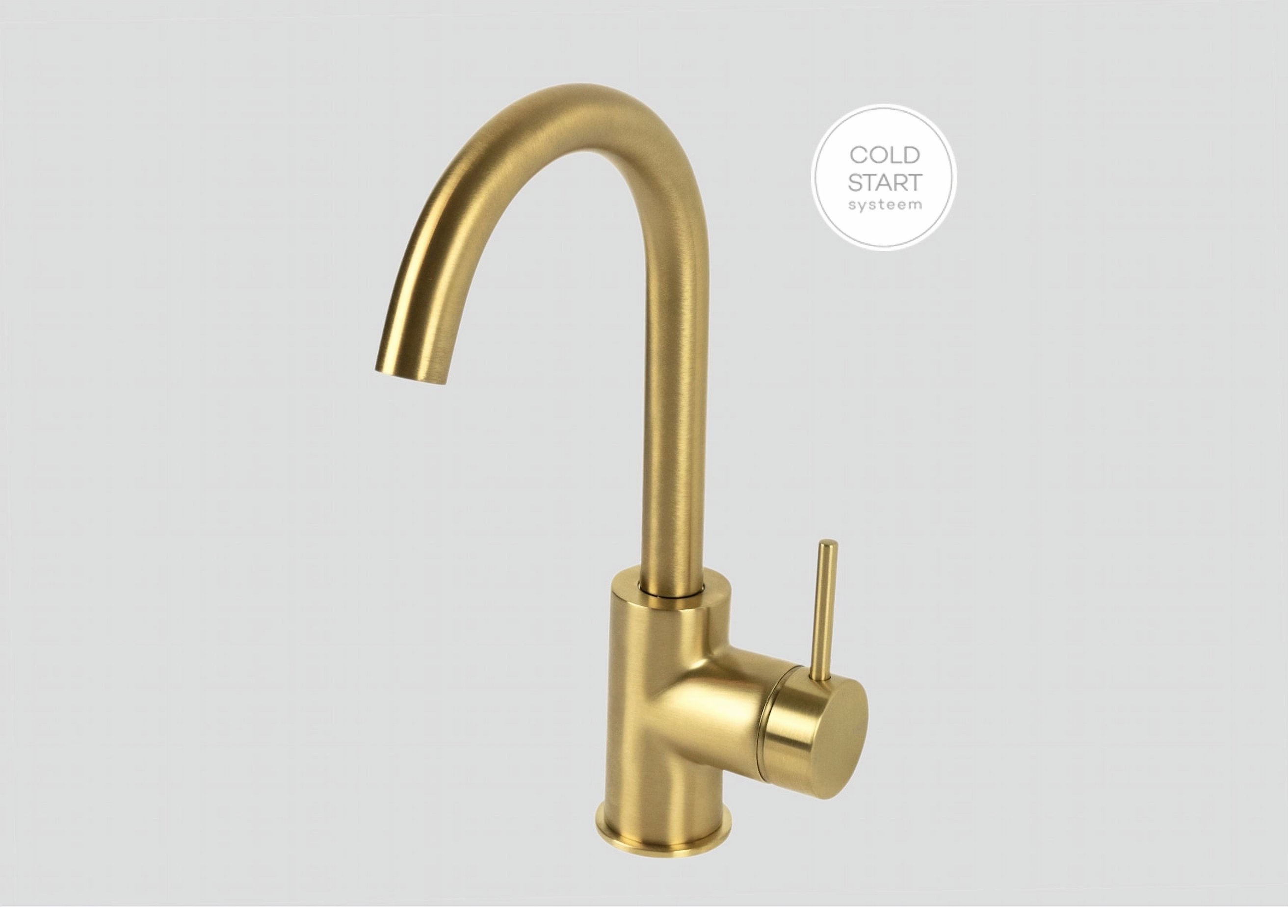 Lagoo Garda wastafelmengkraan met hoge draaibare uitloop G1110BB Brushed Brass PVD