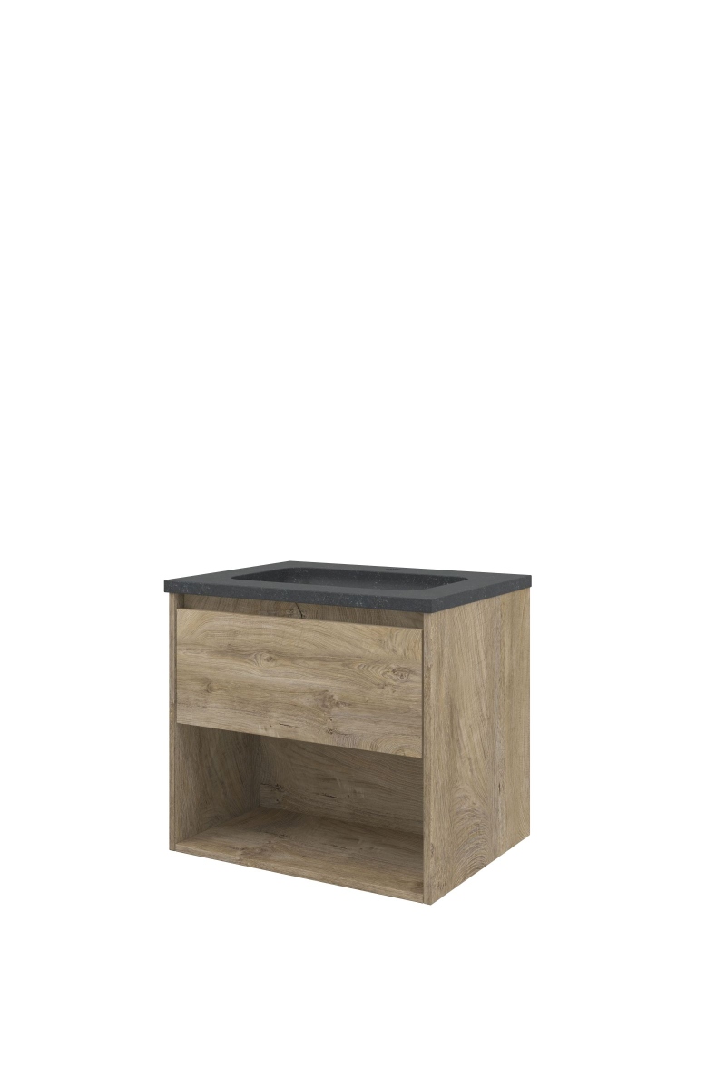 Proline set hardsteen Elegant wast. met 1 krgt. en onderk. met schap 1815611 Raw oak/Blue stone H545xB600xD460