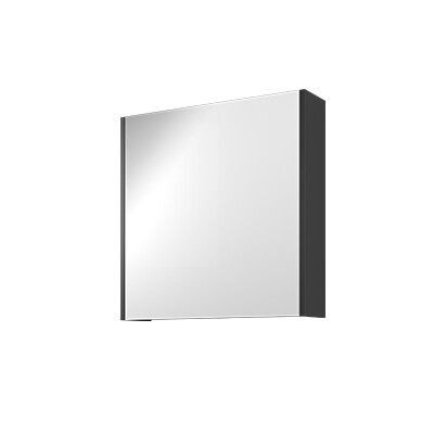 Proline spiegelkast Comfort met spiegel op plaat aan binnenzijde 1 deur 1808556 Mat zwart H600xB600xD140